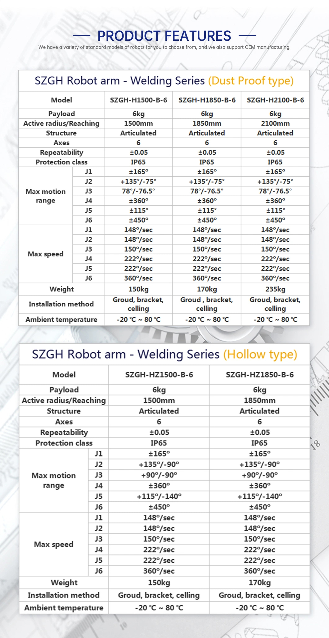 High Precision Robustness Laser Tracking Arc TIG Welding Robot with Hollow Wrist for Aluminum Steel or Other Metal Automation Solutions